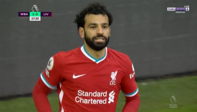 محمد صلاح كاد ان يسجل هدف امام وست بروميتش
