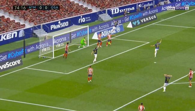 هدف اوساسونا الاول في مرمي اتلتيكو مدريد 1 0 الدوري الاسباني