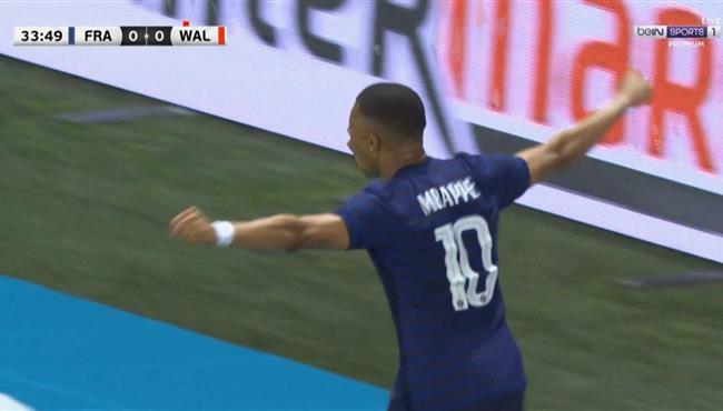 هدف مبابي في مرمي ويلز مباراة ودية