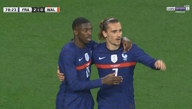 هدف عثمان ديمبلي في مرمي ويلز مباراة ودية