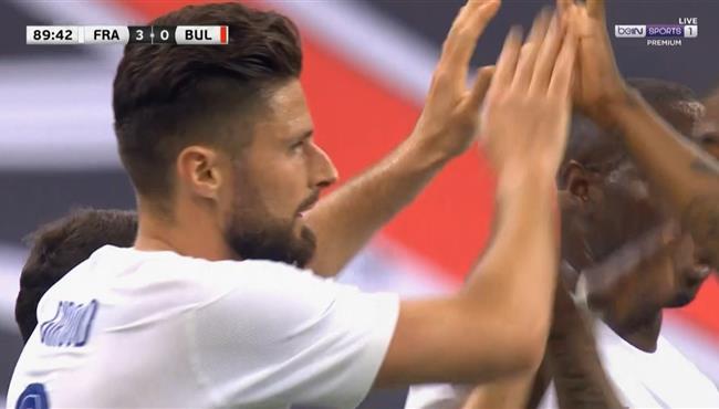 هدف فرنسا الثالث في مرمي بلغاريا اوليفيه جيرو