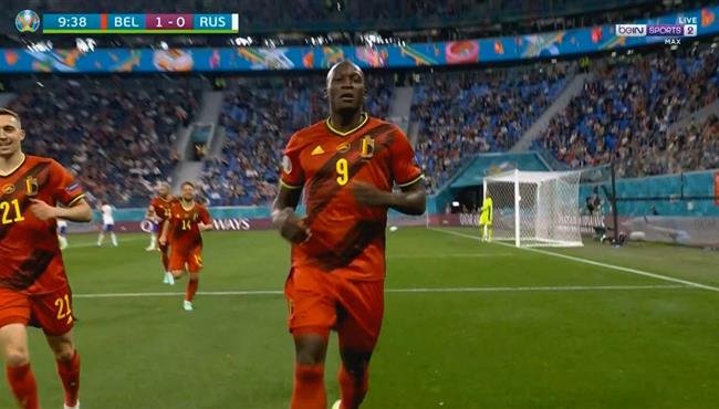 هدف لوكاكو الاول في مرمي روسيا بكاس امم اوروبا