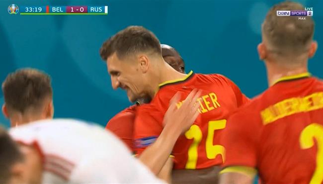 هدف بلجيكا الثاني في مرمي روسيا مونييه