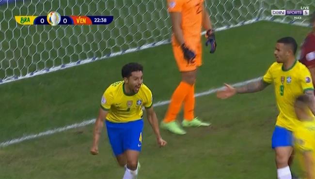 هدف البرازيل الاول في مرمي فنزويلا ماركينيوس