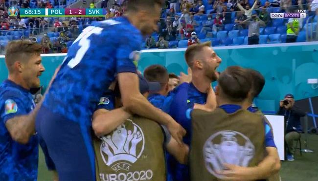 اهداف مباراة سلوفاكيا وبولندا 2 1 كاس أمم أوروبا