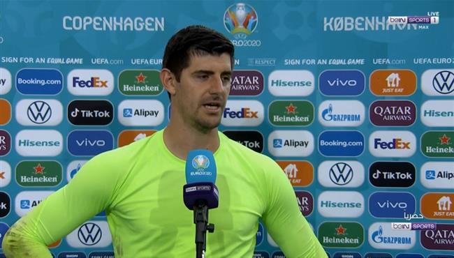 تصريحات كورتوا بعد مباراة بلجيكا والدنمارك في كأس امم اوروبا