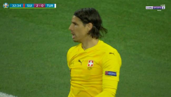 تصدي حارس سويسرا الرائع يمنع تركيا من هدف محقق