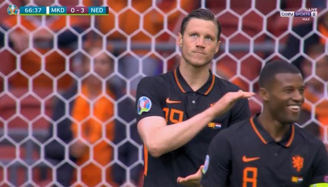 العارضة تحرم فيجورست من تسجيل هدف امام مقدونيا