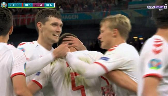 اهداف مباراة الدنمارك وروسيا 4 1 كاس امم اوروبا