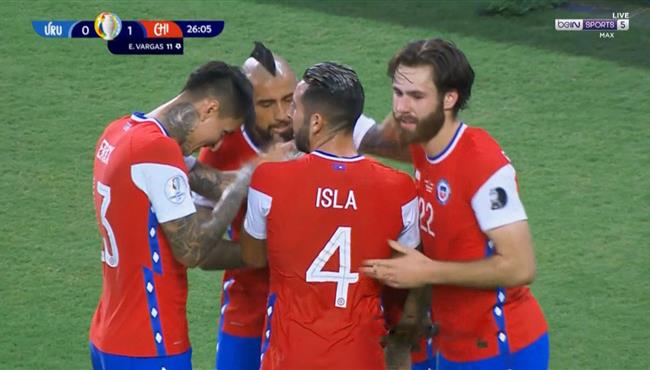 اهداف مباراة تشيلي وأوروجواي 1 1 كوبا أمريكا