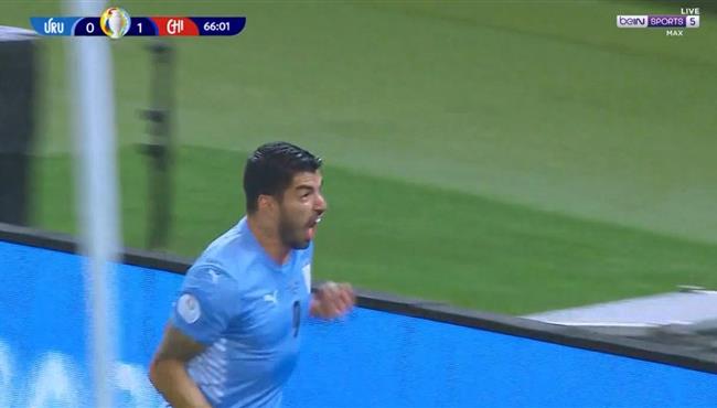 هدف لويس سواريز في مرمي تشيلي بكوبا أمريكا