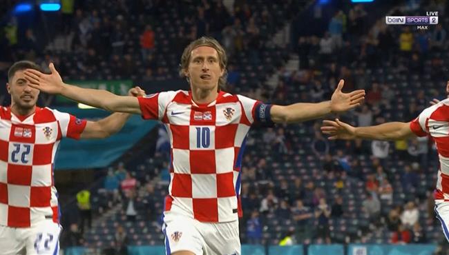 هدف مودريتش الرائع في مرمي اسكتلندا بكاس امم اوروبا