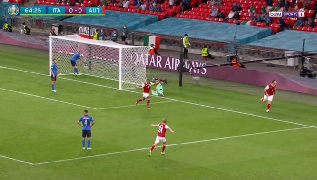 هدف النمسا الملغي في مرمي إيطاليا بكاس أمم أوروبا