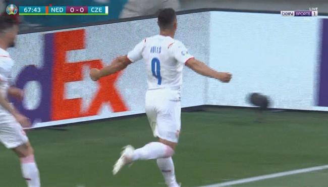 هدف التشيك الاول في مرمي هولندا بكاس امم اوروبا