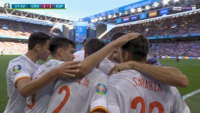 هدف تعادل اسبانيا مع كرواتيا بابلو سارابيا