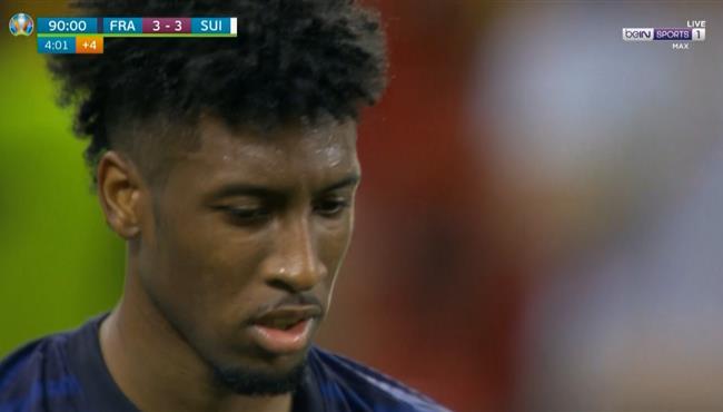 العارضة تحرم كومان من تسجيل هدف قاتل امام سويسرا