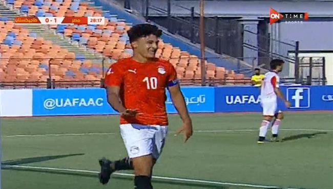 هدف مصر الاول في مرمي طاجيكستان بكأس العرب تحت 20 سنه