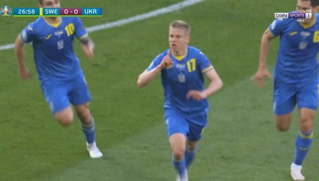 هدف اوكرانيا الاول في مرمي السويد 1 0 كاس امم اوروبا