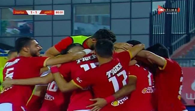 اهداف مباراة الاهلي وبيراميدز 2 2 الدوري المصري