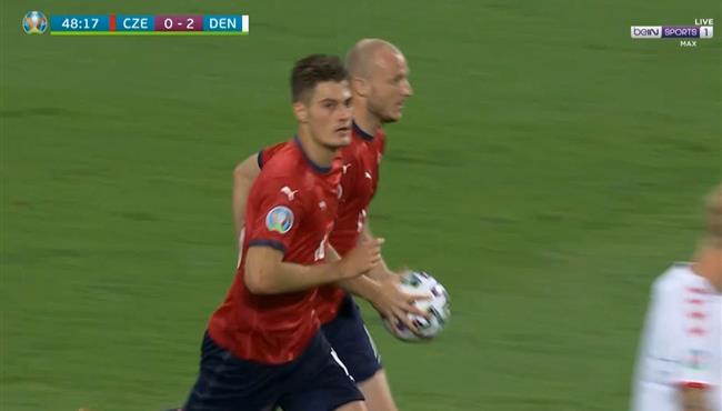 هدف التشيك الأول في مرمي الدنمارك 1 2 كاس أمم أوروبا
