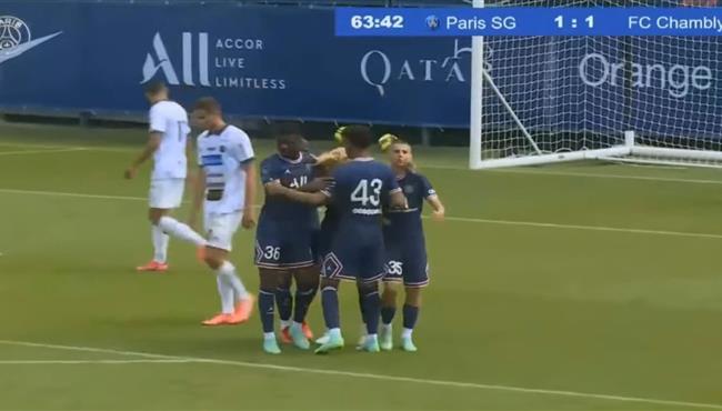 اهداف مباراة باريس سان جيرمان وشامبلي 2 2 مباراة ودية