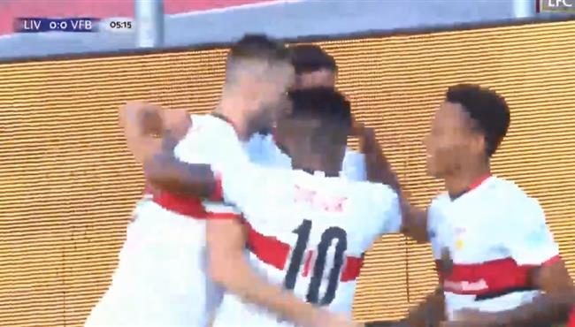 هدف شتوتجارت الاول في مرمي ليفربول 1 0 مباراة ودية