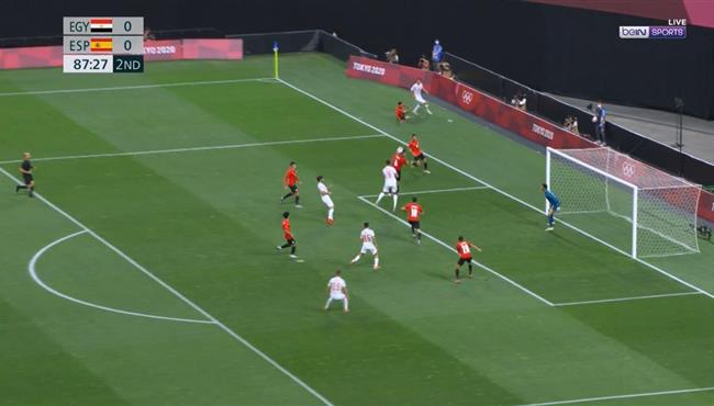 تصدي محمد الشناوي يحرم اسبانيا من تسجيل هدف