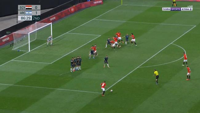 احمد ياسر ريان يهدر هدف محقق امام الارجنتين والمرمي خالي