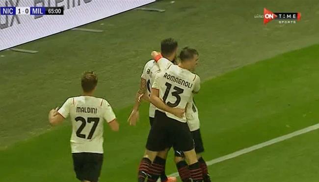 اهداف مباراة ميلان ونيس 1 1 مباراة ودية