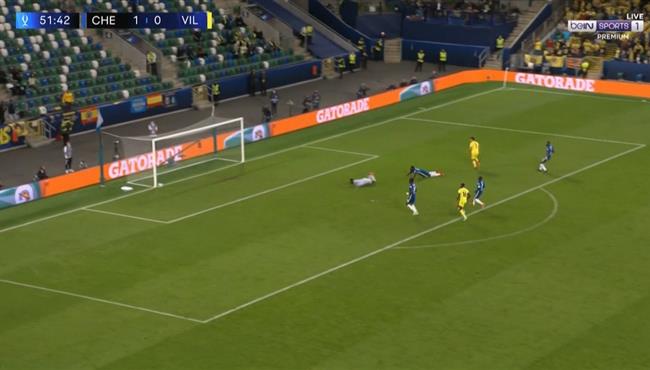 القائم يمنع فياريال من تسجيل هدف امام تشيلسي