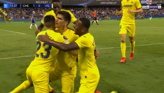 هدف تعادل فياريال مع تشيلسي 1 1 السوبر الاوروبي