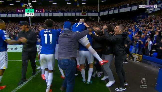 اهداف مباراة ايفرتون وساوثهامبتون 3 1 الدوري الانجليزي