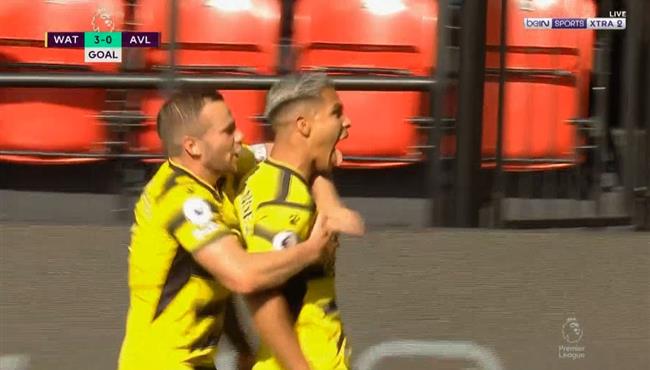 هدف خوان هيرنانديز الرائع في مباراة استون فيلا وواتفورد