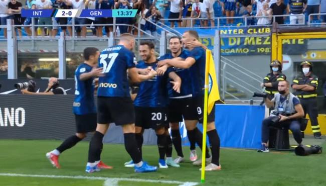 اهداف مباراة انتر ميلان وجنوي 4 0 الدوري الايطالي