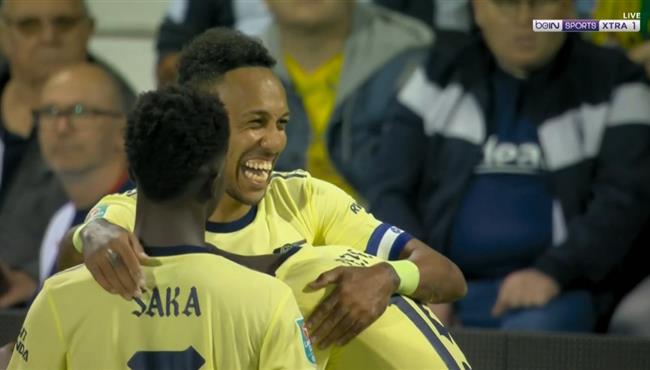 هدف اوباميانج الثاني في مرمي وست بروميتش بمشاركه محمد النني