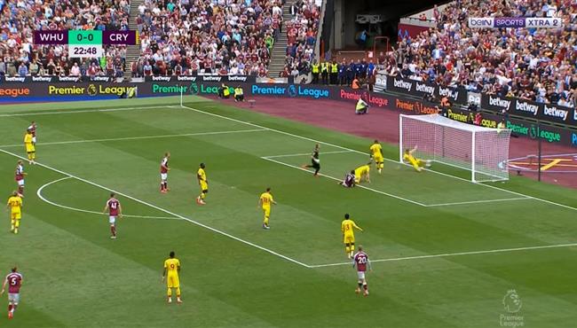 انقاذ جويل وارد الرائع يمنع هدف محقق لوست هام من علي خط المرمي