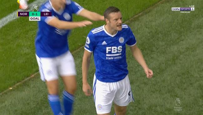 هدف جيمي فاردي في مرمي نورويتش سيتي بالدوري الانجليزي