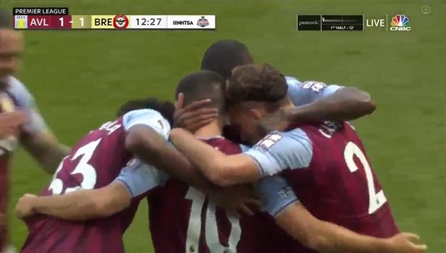 اهداف مباراة مباراة أستون فيلا وبرينتفورد 1 1 الدوري الانجليزي