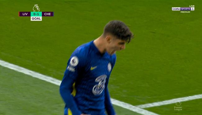 هدف هافرتز الرائع في مرمي ليفربول بالدوري الانجليزي