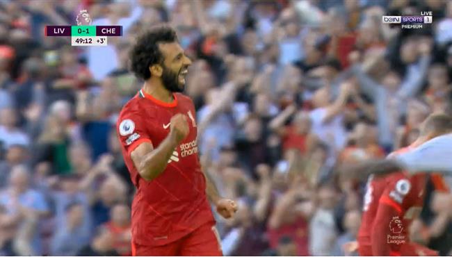 هدف محمد صلاح في مرمي تشيلسي بالدوري الانجليزي
