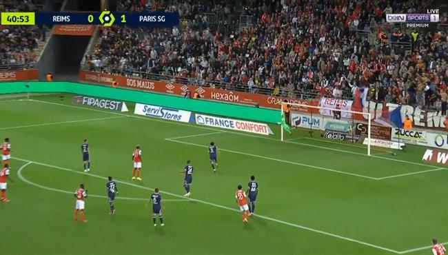 القائم يحرم ريمس من تسجيل هدف رائع امام باريس سان جيرمان