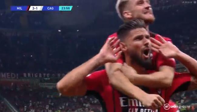 اهداف مباراة ميلان وكالياري 4 1 الدوري الايطالي