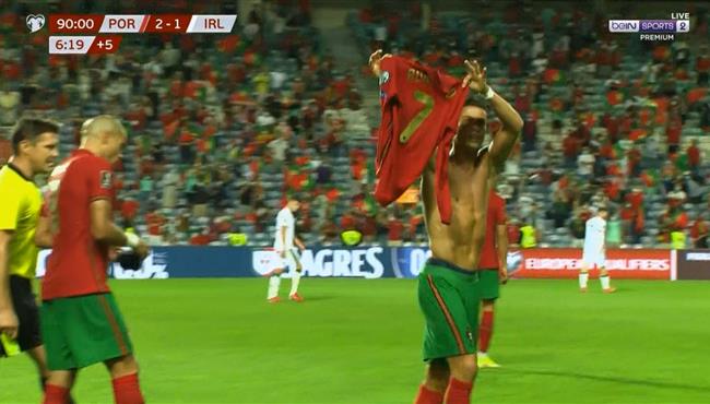 هدف كريستيانو رونالدو الثاني القاتل في مرمى ايرلندا بتصفيات كأس العالم