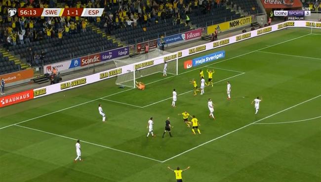 هدف السويد الثاني في مرمي اسبانيا بتصفيات كأس العالم