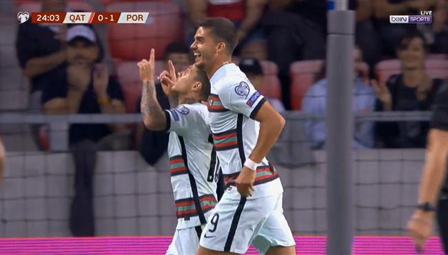 هدف البرتغال الثاني في مرمي قطر ريناتو سانشيز