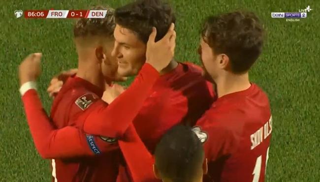 هدف فوز الدنمارك علي جزر فاروه 1 0 تصفيات كأس العالم