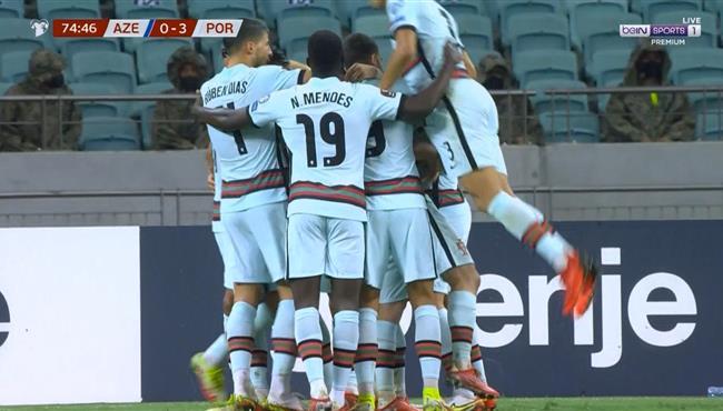 هدف البرتغال الثالث في مرمي اذربيجان جوتا