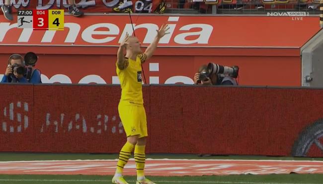 هدف هالاند الثاني في مرمي باير ليفركوزن بالدوري الالماني