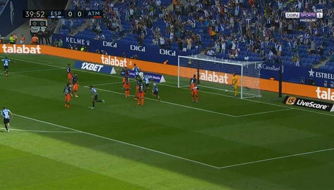 اهداف مباراة اتلتيكو مدريد واسبانيول 2 1 الدوري الاسباني