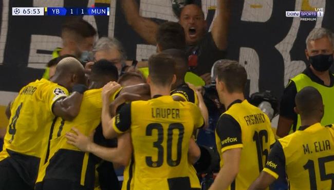 هدف تعادل يونج بويز مع مانشستر يونايتد 1 1 دوري ابطال اوروبا